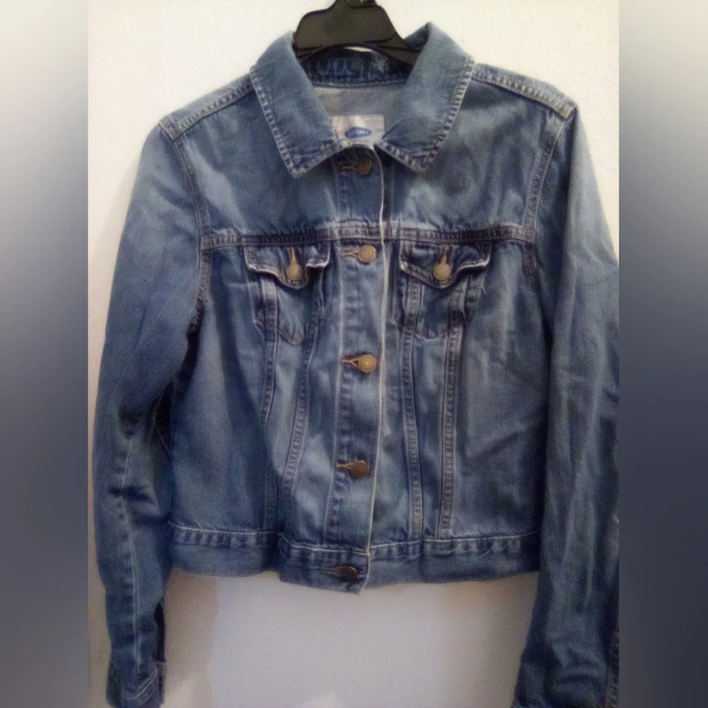 Old Navy San Francisco California Denim Jean Jacket Trucker Size M 100% Cotton - Picture 1 of 9